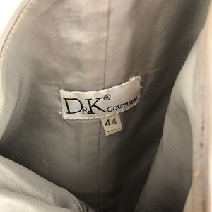 European one shoulder satin beaded dress